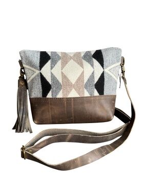 River House MT Crossbody Bag RHMT Pendleton Wool Handmade Leather Purse Cowgirl